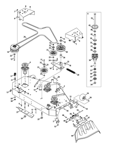 Mower Deck 48-Inch Deck Diagram and Parts List for Z-FORCESZ48 (17AIDGHB-17AIDGHB010)(2015) Cub Cadet Lawn Tractor